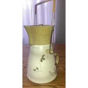 Vintage MCM Pitcher Pot w/Handle Kasuga Stoneware Pottery By Showa, Japan